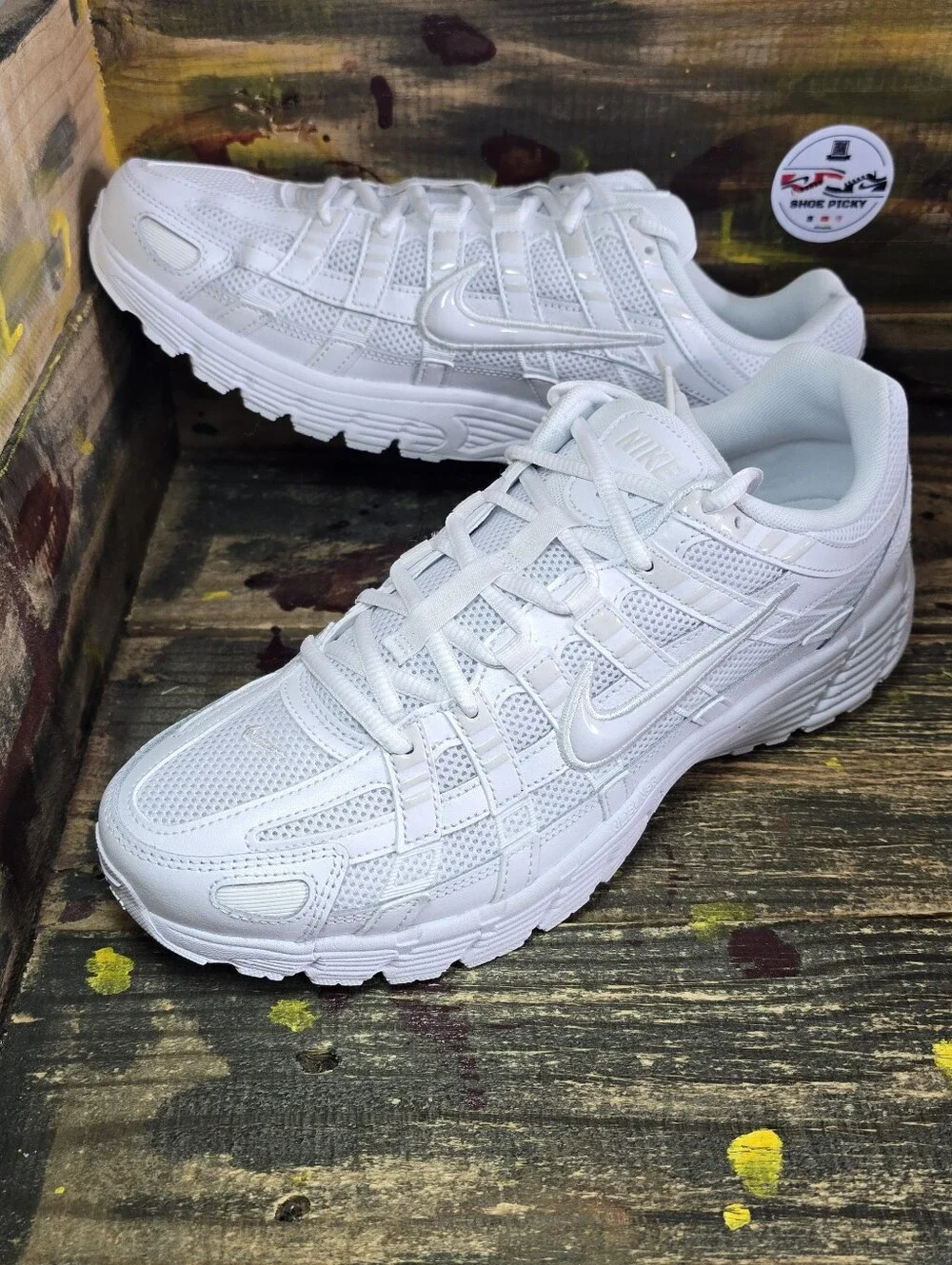 Nike P-6000 Low Top Men’s Lace Up Athletic Sneakers White CD6404-100 Size 11 New